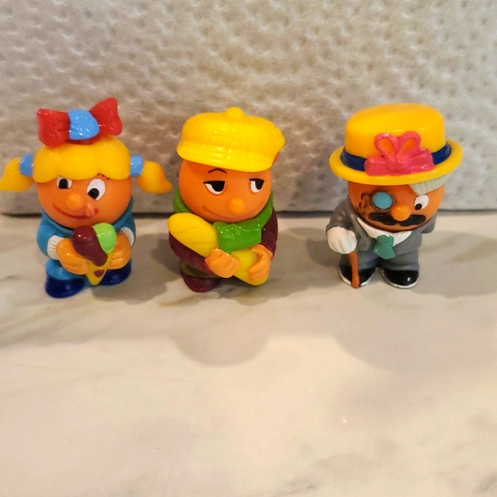 Vintage KINDER SURPRISE  - BALL HEADS PEOPLE 1998 Mini figure toys - Lot of 3